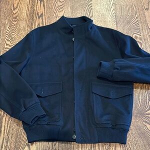 Brooks Brothers Men's Navy Bomber Jacket